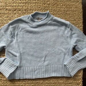 J. Crew roll neck Women's Light Blue cotton Sweater